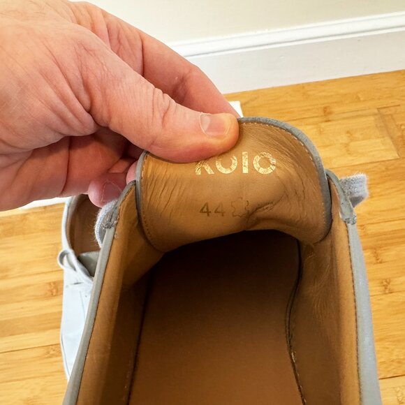 Men's Koio leather sneaker - light grey - size 11 - Picture 9 of 11